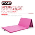 thumbnail image 2 of CAP Barbell All Purpose Folding Exercise Training & Gymnastics Balance Mat 10' x 4' x 3" Thick, Pink, 2 of 8