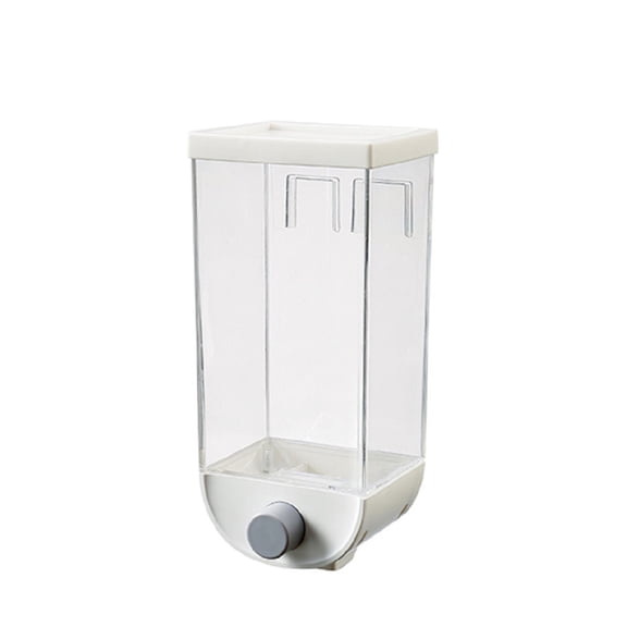 Yongwei 1500ml Wall Mount Cereal Dispenser with Lid - White