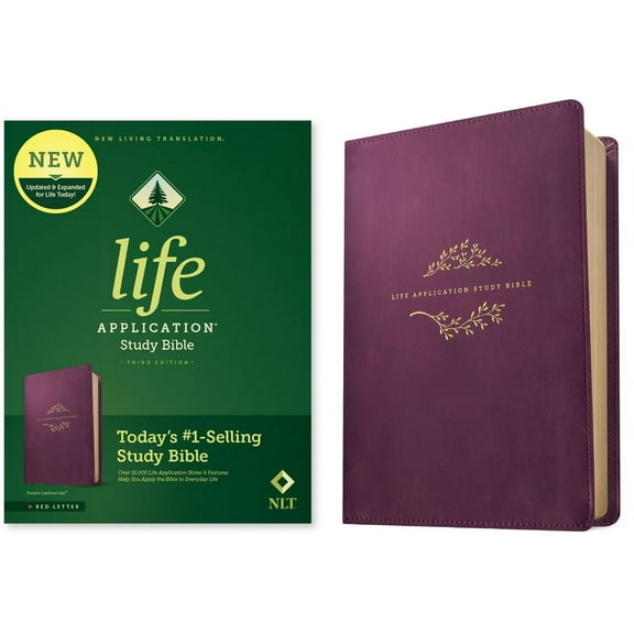 NLT Life Application Study Bible, Third Edition (Leatherlike, Purple, Red Letter), (Hardcover)