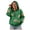 Green, variant on Women's Football Sequin Hoodie Half Zip Long Sleeve Rugby Patches Game Day Hooded Sweatshirt Green,Size XL