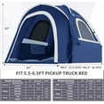 thumbnail image 2 of Pickup Truck Tent, Fit 5.5-6, 6.5ft Truck Bed, Waterproof PU3000 high Density Polyester Oxford, Windproof Pole and Insect-Prevention Double Layer Mesh Window & Door, Unique Rear Window Pipe, 2 of 5
