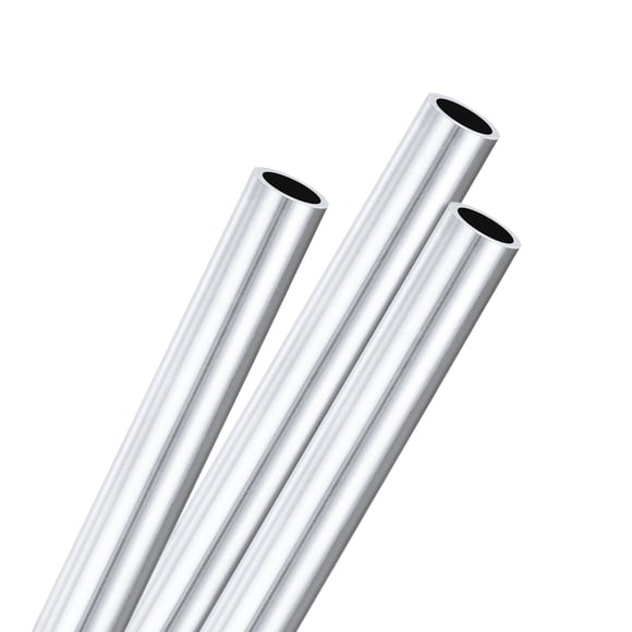 Tubo redondo de aluminio 6063 de 250 mm en paquete de 3, ID 7 mm OD 9 mm, tubería de aluminio sin costura para manualidades DIY [0.28x0.35x9.8IN]