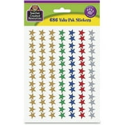 Teacher Created Resources, TCR6644, Foil Stars Valu-Pak Stickers, 686 / Pack, Red,Blue,Gold,Green,Silver