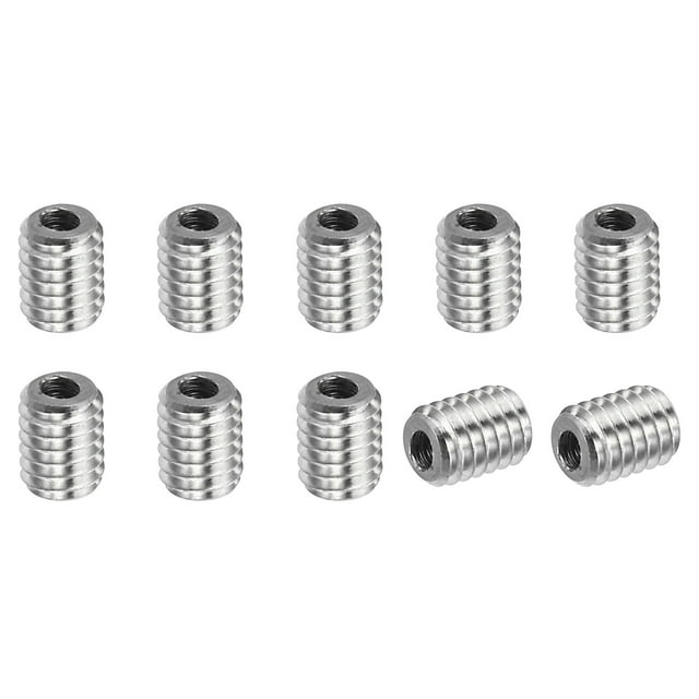 Unique Bargains Adaptateurs Filetage Manchon Réducteur Écrou M4x0.7 Mâle à M2x0.4 Femelle pour Réparer Insert Écrou Vis Réducteur 5mm 10 Pcs
