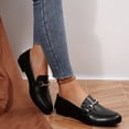 thumbnail image 5 of Rexoro Women's Loafers Flats Leather Backless Slip On Office Casual Shoes, 5 of 6