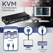 TRENDnet 4 - مجموعة مفاتيح USB KVM المنفذ
