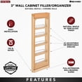 thumbnail image 6 of Rev-A-Shelf 432-WF33-3C Wooden Wall Filler Pull Out Cabinet Organizer, 6 of 10