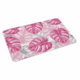thumbnail image 2 of Pink Palm Leaf Door Mat&nbsp;Indoor Outdoor Entrance, Non Slip Small Rug for Kitchen Bathroom Entryway Rug, Tropical Vintage Grey Summer Plant Washable Doormat Floor Mat for Office 18x30 Inch, 2 of 8