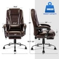 NOBLEMOOD 4 Points Massage Heated Office Chair with Foot Rest&Pillow