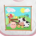 thumbnail image 4 of Inktastic Farm Animals with Cow, Chick and Pig Boys or Girls Baby Bib, 4 of 4