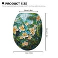 thumbnail image 5 of ZIATUBLE Palm Leaf Flower Toilet Lid Seat Cover Oil Painting Toilet Seat Covers for Bathroom Elongated Decor Toilet Seat Covers Lids One Piece Toilet Lid Cover Fits Most Toilet Lids, 5 of 6