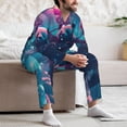 thumbnail image 7 of Balery DJ Panda Hot Air Balloon Pattern Pajama Sets for Men Long Sleeve 2 Piece Sleepwear Loungewear Sets Soft PJ's with Pockets Long Sleeve Comfy Pj Sets-Medium, 7 of 7