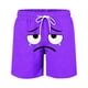 thumbnail image 4 of Pantalones cortos de playa para niños y niñas, de color liso, con estampado de expresión, transpirables y con bolsillos, para verano, 4 of 6