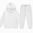 thumbnail image 2 of UAYOTSE Kids Plain Long Sleeve Hoodie With Front Pocket Loose Fit Jogger Pants 2 Piece Versatile Multi Color Daily Casual Outfit Set,Sizes 12-13, 2 of 4