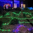 thumbnail image 3 of Luces solares en forma de cuerda QITONG, color rojo y verde, 10 m, 100 LED, paquete de 2, 3 of 8