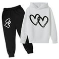 thumbnail image 2 of Tracksuit Athletic Sweatsuits Sets 2 Piece Long Sleeve Printed Sweatshirt Sweatpants Joggers Set Winter Clothes Tracksuit Jogging Outfits Set 9-10 Years Boys Girls Fashion, 2 of 4