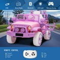 thumbnail image 4 of FINITO 1 Seater Battery Powered UTV, Ride on Toys for Toddlers Boys Girls, 12V Ride On Car with Parental Remote Control, Kids Electric Vehicle with Music Bluetooth, Purple, 4 of 6