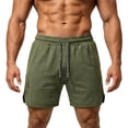 thumbnail image 6 of EOYWHK Running Shorts Men Quick Dry Breathable with Pockets Mens Quick Dry Shorts for Men Soft Lightweight Activewear Daily Wear Outdoor Army Green, Size L, 6 of 9