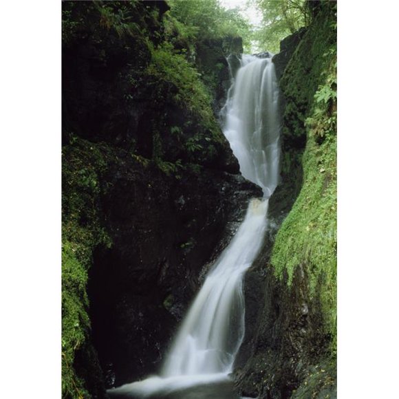 Posterazzi DPI1843596 Glenariff Falls Glens of Antrim Co Antrim Ireland - Flowing Waterfall Poster Print, 12 x 18