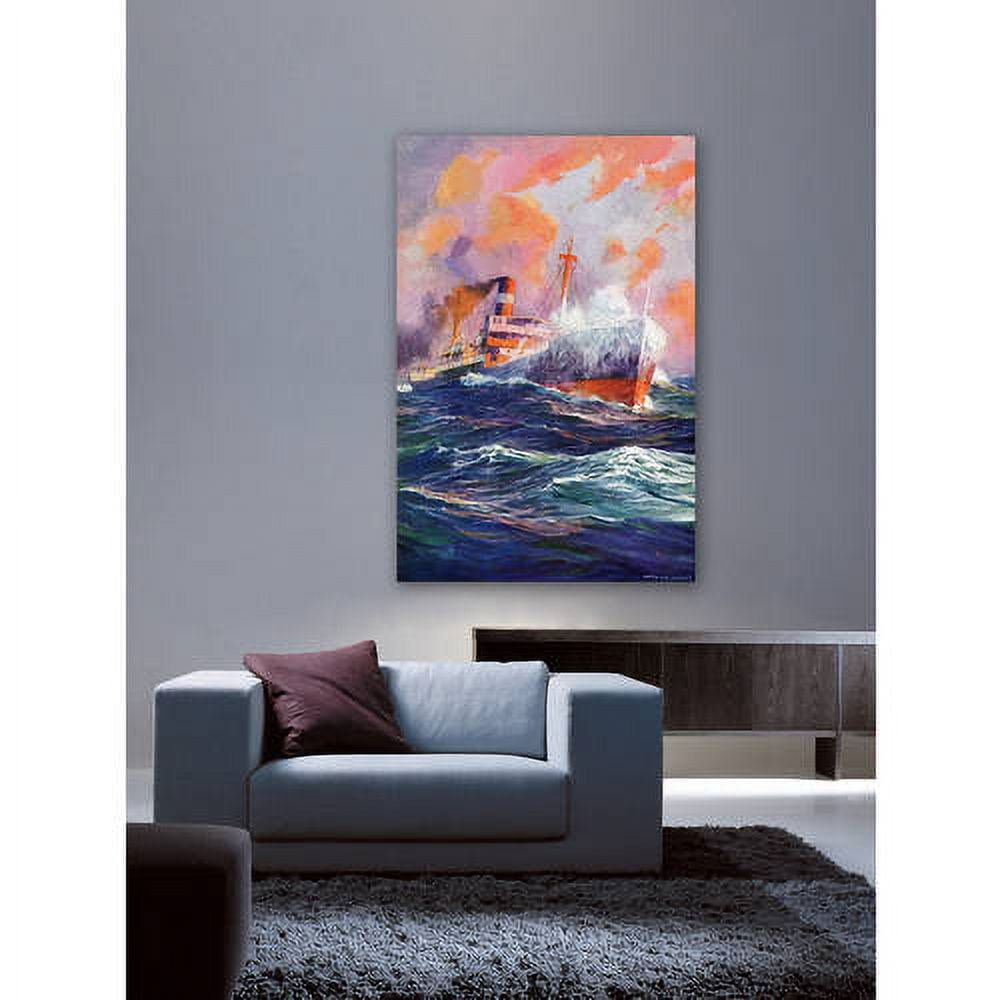 "Steam Boat" Painting Print on Wrapped Canvas