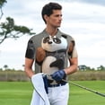 thumbnail image 3 of Zufioo Cartoon Pandas Basketball Print Men's POLO Shirts, Quick-drying Button-down Business and Vacation Shirts, T-shirts, Summer Clothing-Medium, 3 of 6