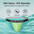thumbnail image 6 of TANBOM Men's Bulge Enhancing Briefs Mesh Nylon Underwear Green XL 1-Pack, 6 of 6
