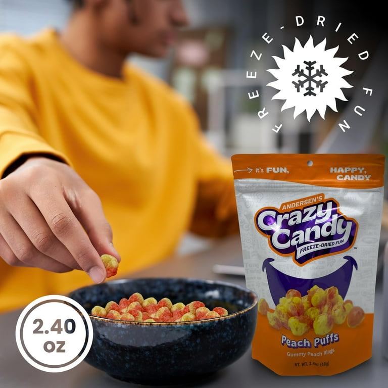 Andersen's Crazy Candy Freeze Dried Candy - Freeze Dried Peach