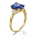thumbnail image 2 of VAKKI 925 Sterling Silver 14K Gold Plated Emerald Cut Sapphire Ring Birthstone Rings Size 5-10, 2 of 5
