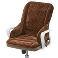thumbnail image 2 of Office Chair Cushion One-Piece Thick Seat Cushion Padded with Backrest for Butt and Back Support, Brown, 2 of 7