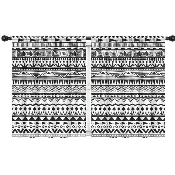 Blackout Kids Curtains,Boho Bohemia Geometric Line Art Childrens Insulated Curtains Set Of 2,Bedroom Essentials,Toddler Room Decor 42"x54"(106x137cm)