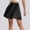 Black, variant on Generic Women Summer Wrap Skirt Casual High Waist Self Tie Skirts Stretchy Flared Trendy Comfy Flowy Tennis Skater Skirt