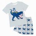 thumbnail image 6 of Kaprioy Baby Boy Summer Clothes 12 18 24 Month 3T 4T 5T Toddler Boys Outfits Dinosuar Set Short Sleeve Cartoon Printed T Shirt Tops Shorts Outfits T Shirt Tops Shorts Child Kids 2PC Summer Set, 6 of 6