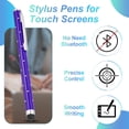 thumbnail image 4 of Uxcell Stylus Pens for Touch Screens, High Precision Universal Bling Stylus Crystal Metal Capacitive Pens Purple, 4 of 7