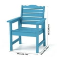 thumbnail image 7 of Patio Chair Garden Chairs, All-Weather Outdoor Dining Chair with 400lbs Capacity, Blue, 7 of 7