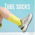 thumbnail image 3 of 6 Pairs Womens Crew Socks Size 6-11 - Lightweight Thin Casual Socks for Women, Breathable Cotton Blend Calf Length Socks for Daily Wear, 3 of 6