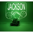 thumbnail image 4 of Sports Array Soccer Ball Baseball Football Basketball with Custom Name Night Light Up Lamp LED Free Engraved Custom Name Personalized Athletic Table Lamp with Remote, 16 Colors, It's Wow, Great Gift, 4 of 10