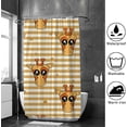 thumbnail image 4 of 66 x 72 Inches Coolnut Shower Curtain Set with Hooks, Cute Giraffe Polyester Waterproof Bath Curtain for Bathroom Bathtubs Decor, 4 of 6
