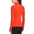 thumbnail image 4 of Baleaf Women's Thermal Fleece Half Zip Thumbholes Long Sleeve Running Jackets Coral Size M, 4 of 8
