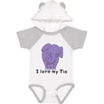 thumbnail image 3 of Inktastic I Love My Tia Elephant Purple Boys or Girls Baby Bodysuit, 3 of 5