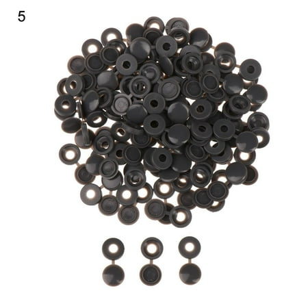 

100Pcs/bag Practical Plastic Bolts Ornament Hardware Hinged Protective Cap Screws Decor Nuts Covers Fold Snap Cap 5