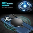 thumbnail image 4 of Dteck MagSafe Compatible iPhone 15 Pro Case with Invisible Magnetic Stand, Military Grade Drop Protection Heavy Duty Shockproof Bumper Protective Case with Slide Lens Cover,Blue, 4 of 10
