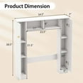 thumbnail image 3 of Costway Over The Toilet Storage Cabinet Double Door Bathroom Toilet Storage Organizer White, 3 of 10