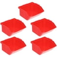 thumbnail image 1 of BESTYASH 5 Pcs Bacs de Rangement d'Entrepôt Rouge Organisateur d'Outils en Plastique ABS pour Bureau Atelier, 1 of 8