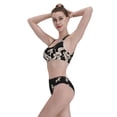 thumbnail image 5 of Daiia Japanese White Crane printed 2 piece Swimsuit Bikinis for Women High Waisted Racerback Bathing Suits Summer Tummy Control Scoop Neck Swimwear-Large, 5 of 8