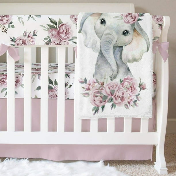 Juego de Cuna Elefante Floral