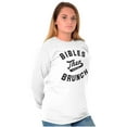 thumbnail image 5 of Bibles Then Brunch Funny Religious Women's Long Sleeve T Shirt Brisco Brands S, 5 of 6