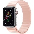 thumbnail image 1 of Magnetic Silicone Loop Band Compatible with Apple Watch Bands 38mm 40mm 41mm 42mm 44mm 45mm, Adjustable Loop Strap Soft Silicone Sport Wrist Band for Apple Watch Series 7 45 mm Series SE 6 5 4 3 2 1, 1 of 6