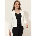 thumbnail image 3 of Chaqueta de trabajo sin cuello Allegra K Blanco XL, 3 of 6
