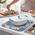 thumbnail image 2 of Pioneer Flower Floral Print Pattern Dish Drying Mat for Kitchen 1 Pack, Ultra Absorbent Microfiber Dishes Drainer Mats,16"x18", 2 of 6