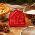 thumbnail image 5 of Christmas Mini Pie Mold, 3D Embossed Holiday Pastry Press Cutter with Festive Shapes, Reusable Baking Tool for Xmas Party Dessert, (vintage cottage), 5 of 6